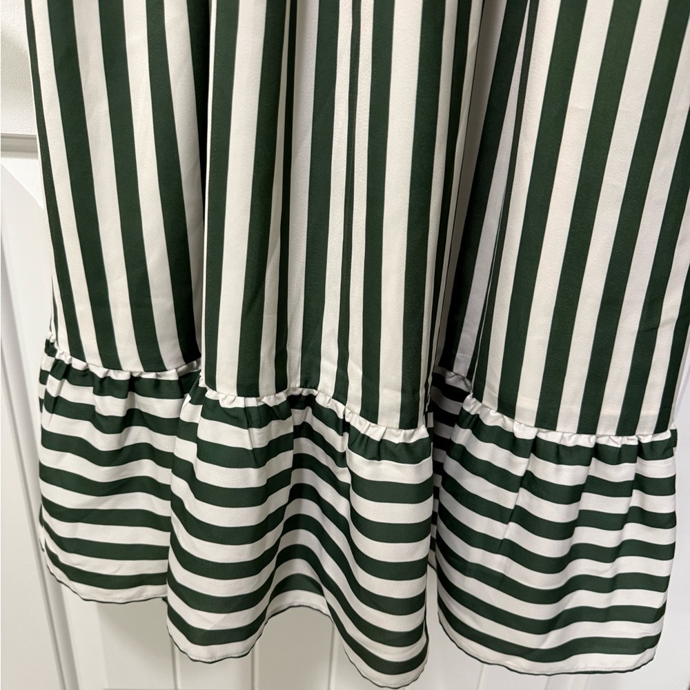 summersalt Green and White Striped Maxi Dress with Tie Straps - Picture 8 of 10